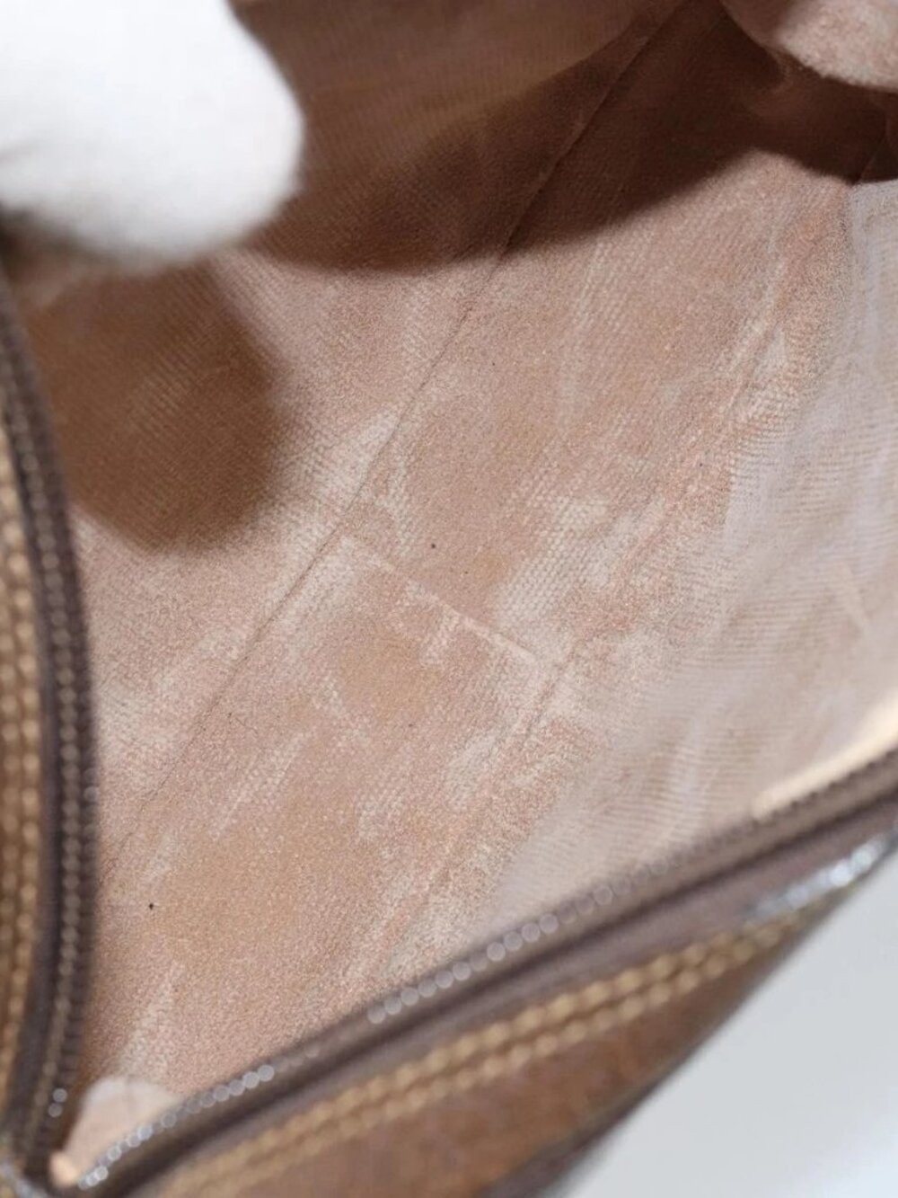 GUCCI GG Supreme Web Sherry Line Bag PVC Beige 007 58 6112 4023 Auth 172298 - Picture 11 of 16